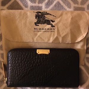 Burberry Leather Continental Zip-around Wallet